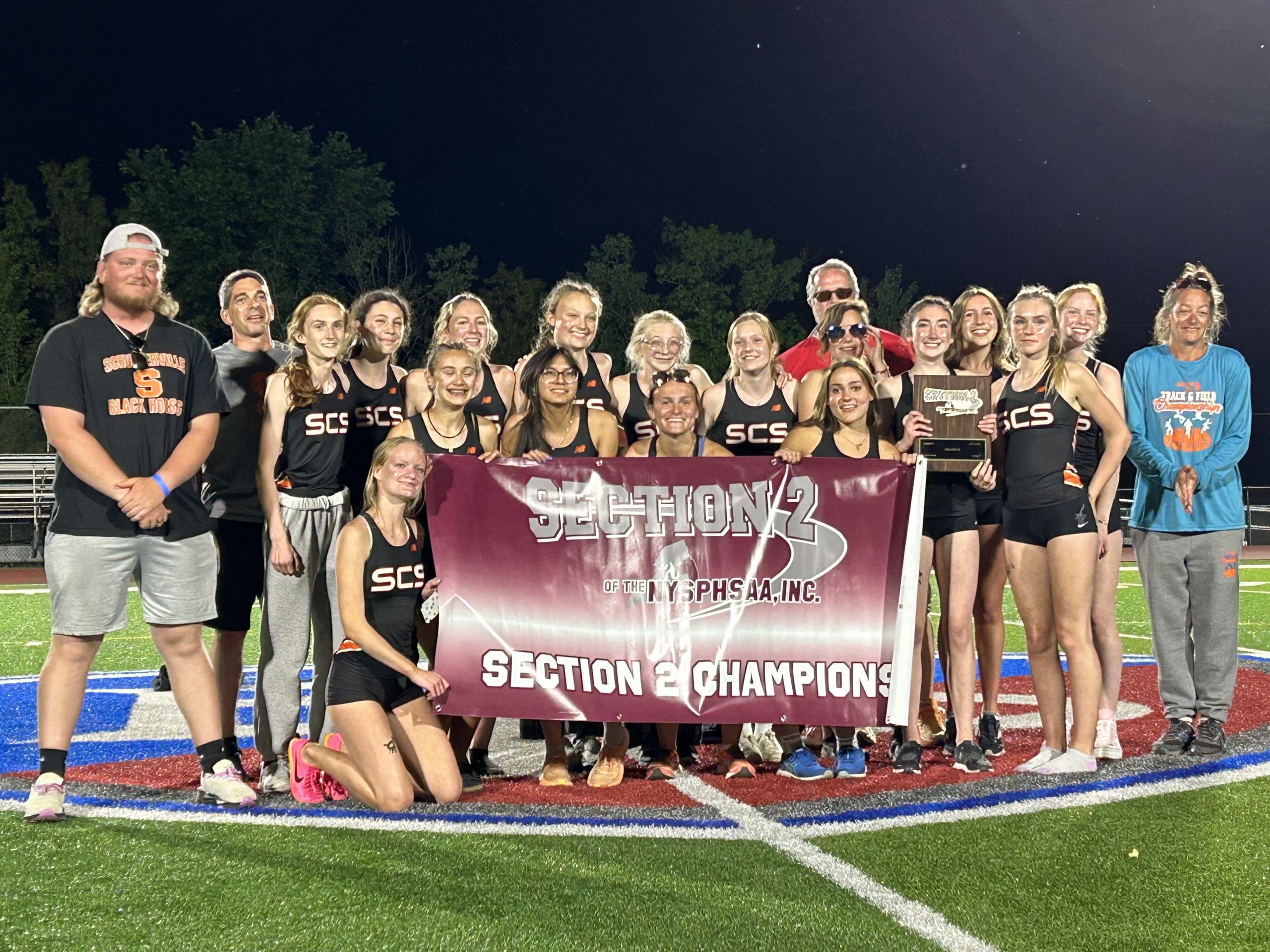Schuylerville High School varisty girls outdoor track and field team wins Section 2 Division 3 championship