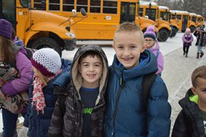 Elementary students return to school after the holiday break