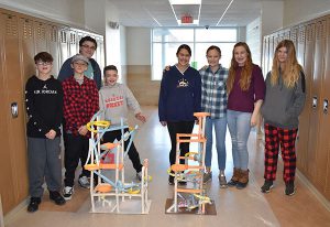 Students in Mr. Belden's technology class take on the great paper roller coaster challenge.