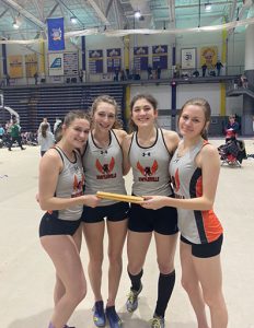 Girls indoor track athletes earn section 2 title 