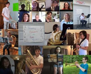 Advanced Band students perform in a virtual concert.