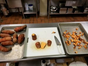 Pitney Meadow Community Farm donated organic sweet potatoes.