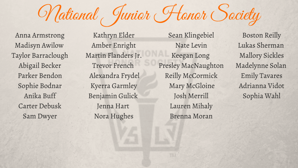 National Junior Honor Society names