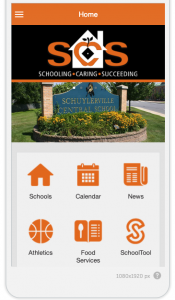 Picture of the district's mobile app