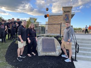 Mike Booth's family during the ceremony.