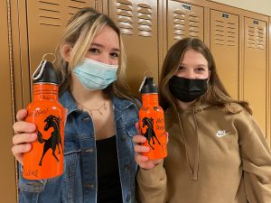 students with water bottles for hydration