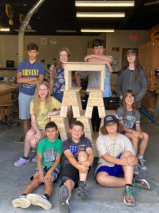 woodworking students