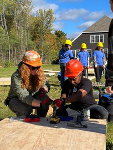 D.A. Collins team member assists a Schuylerville student