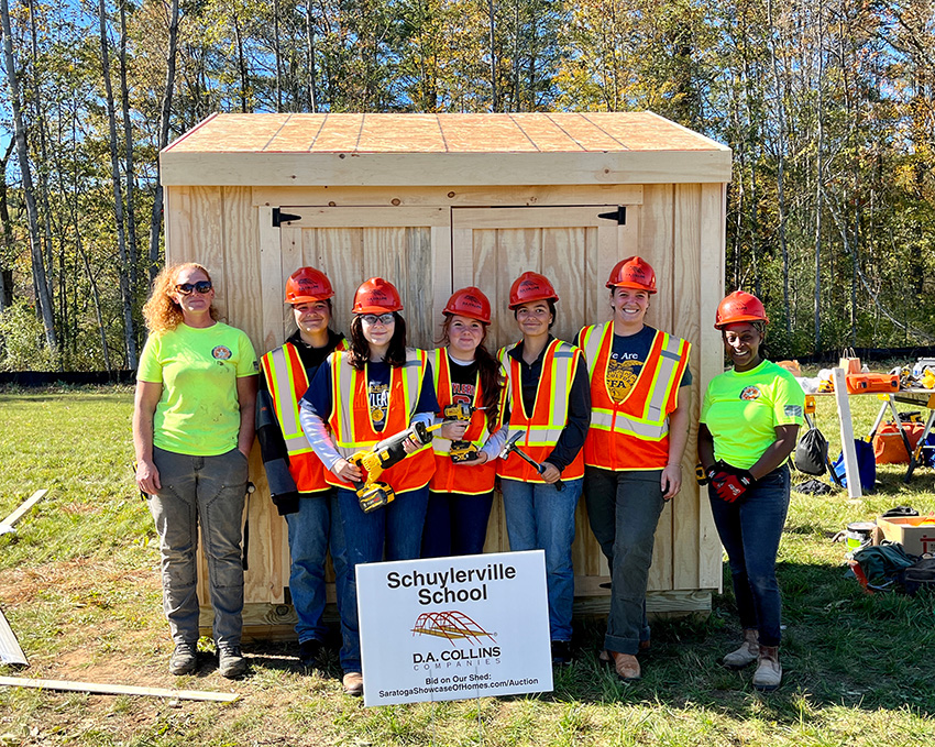Schuylerville students build a shed 