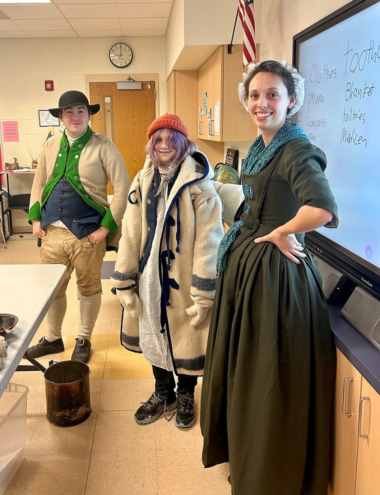 7th grade students experience handson Revolutionary War lesson from Ft