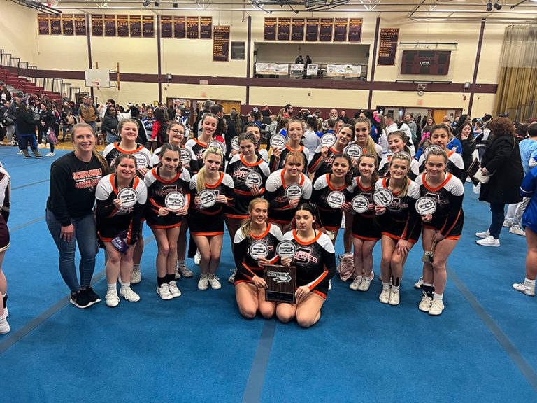 Varsity cheerleading team 2023 Division 2 Large Squad Sectional