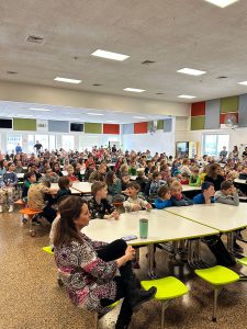 Students gather for the March Madness Picture Book edition