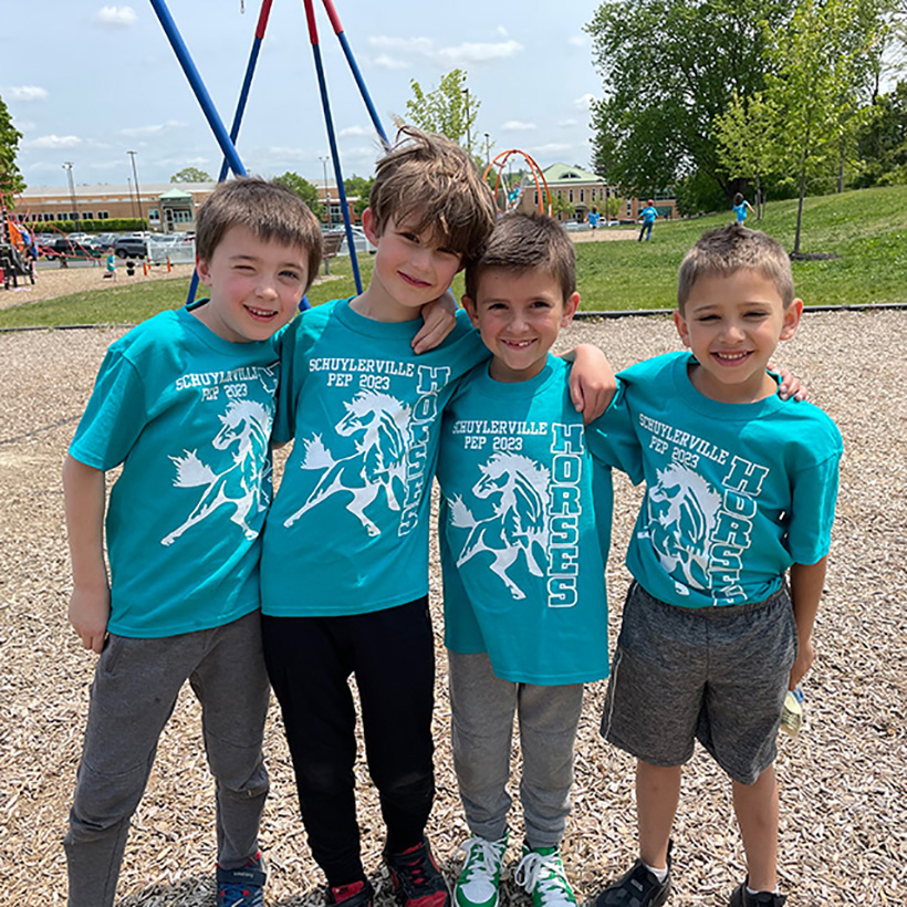 Students at the elementary fun run