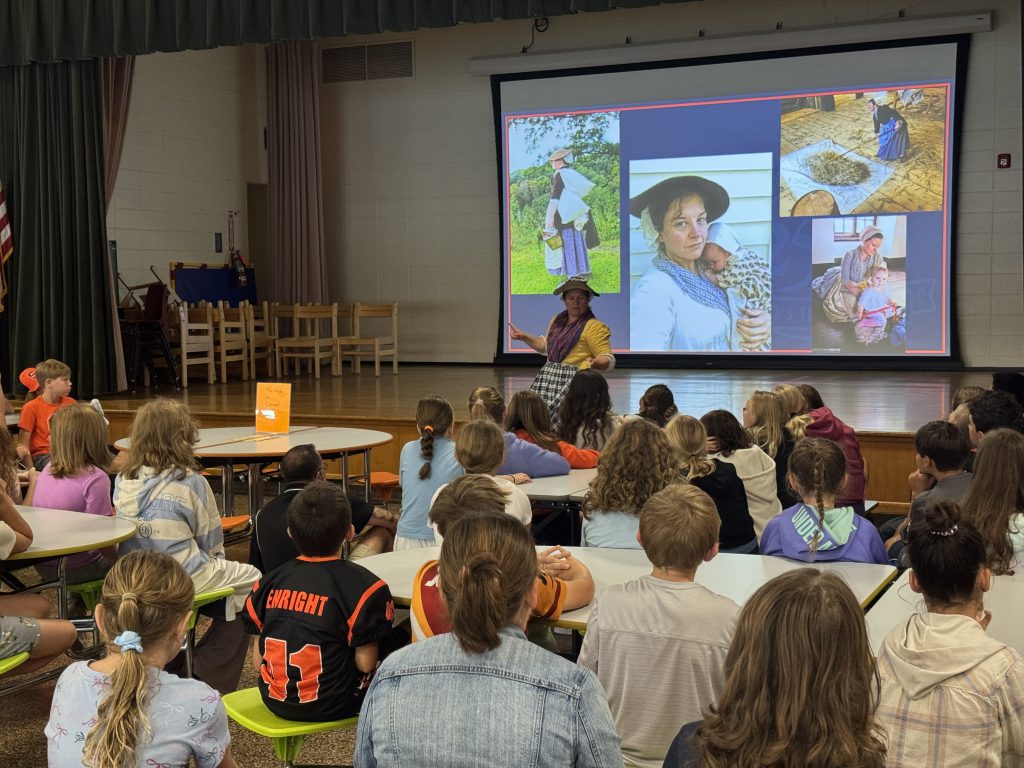 The committee on surrender day presents to Schuylerville 4th graders