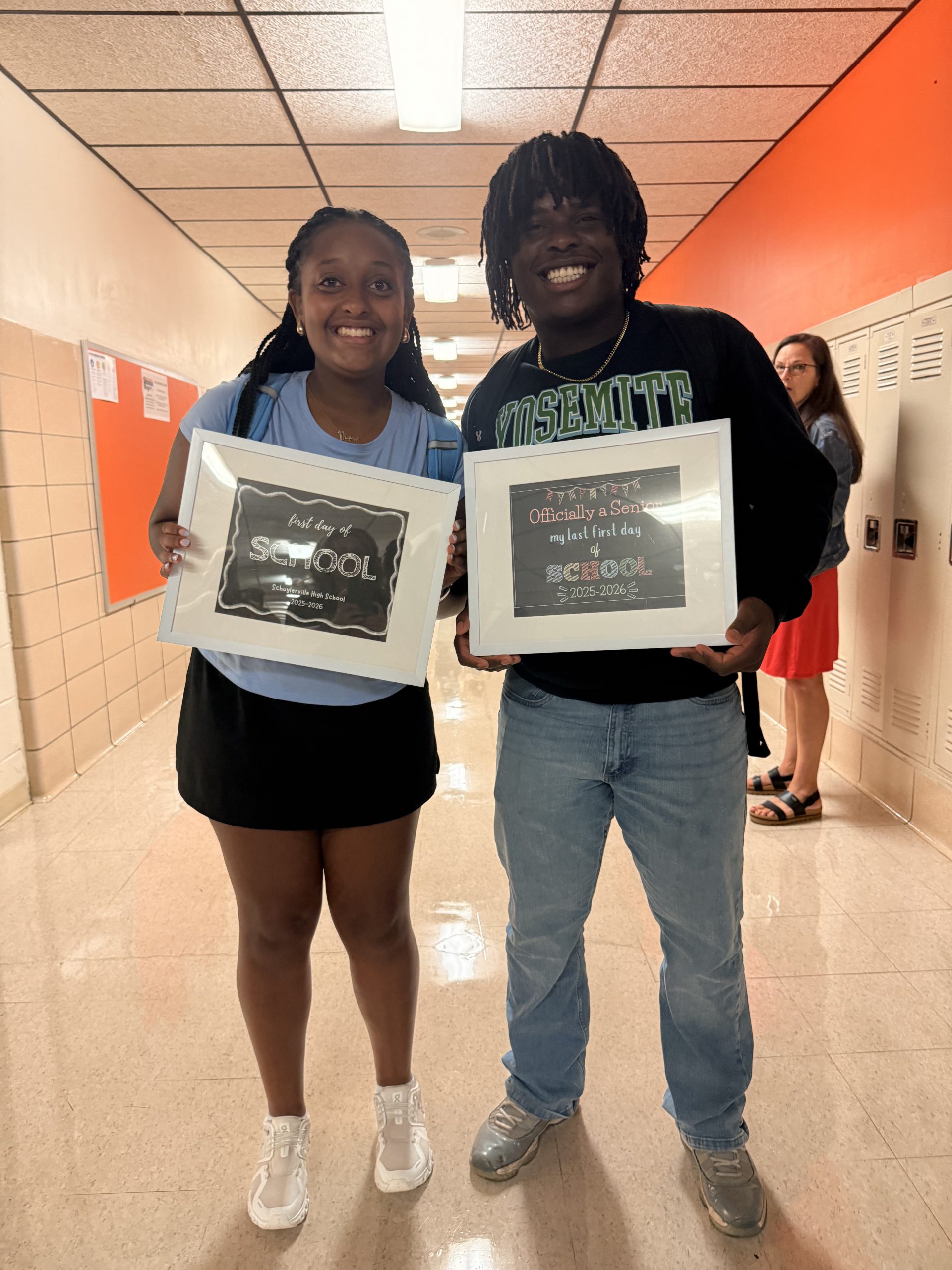 A senior and a sophomore at Schuylerville High School